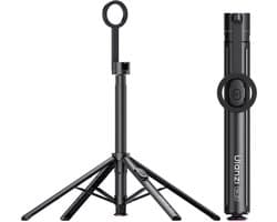 Ulanzi SK-21 Selfie Stick Statief - Uitschuifbaar van 30 tot 180 cm - Quadripod met auto-Open functie - Magnetisch MagSafe statief - Ingebouwde bluetooth remote - Zwart