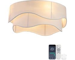 Moderne 19-inch plafondventilator - ABS-bladen - App- en afstandsbediening - Zes snelheden - Omkeerbare ventilatorstanden - Geschikt voor slaapkamer en babykamer