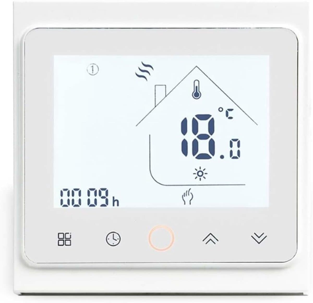 Slimme Vloerverwarming Thermostaat - Temperatuurregelaar WiFi - Comfortabel Huis - Dubbele Sensor Bediening - 16A Capaciteit - Zwart — afbeelding 1