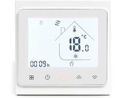 Slimme Vloerverwarming Thermostaat - Temperatuurregelaar WiFi - Comfortabel Huis - Dubbele Sensor Bediening - 16A Capaciteit - Zwart