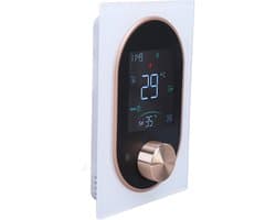 Slimme Thermostaat - Programmeerbare Thermostaat Kleurenthermostaat - Energie Besparen - Open Raam Detectie - AC 95-240V - Wit