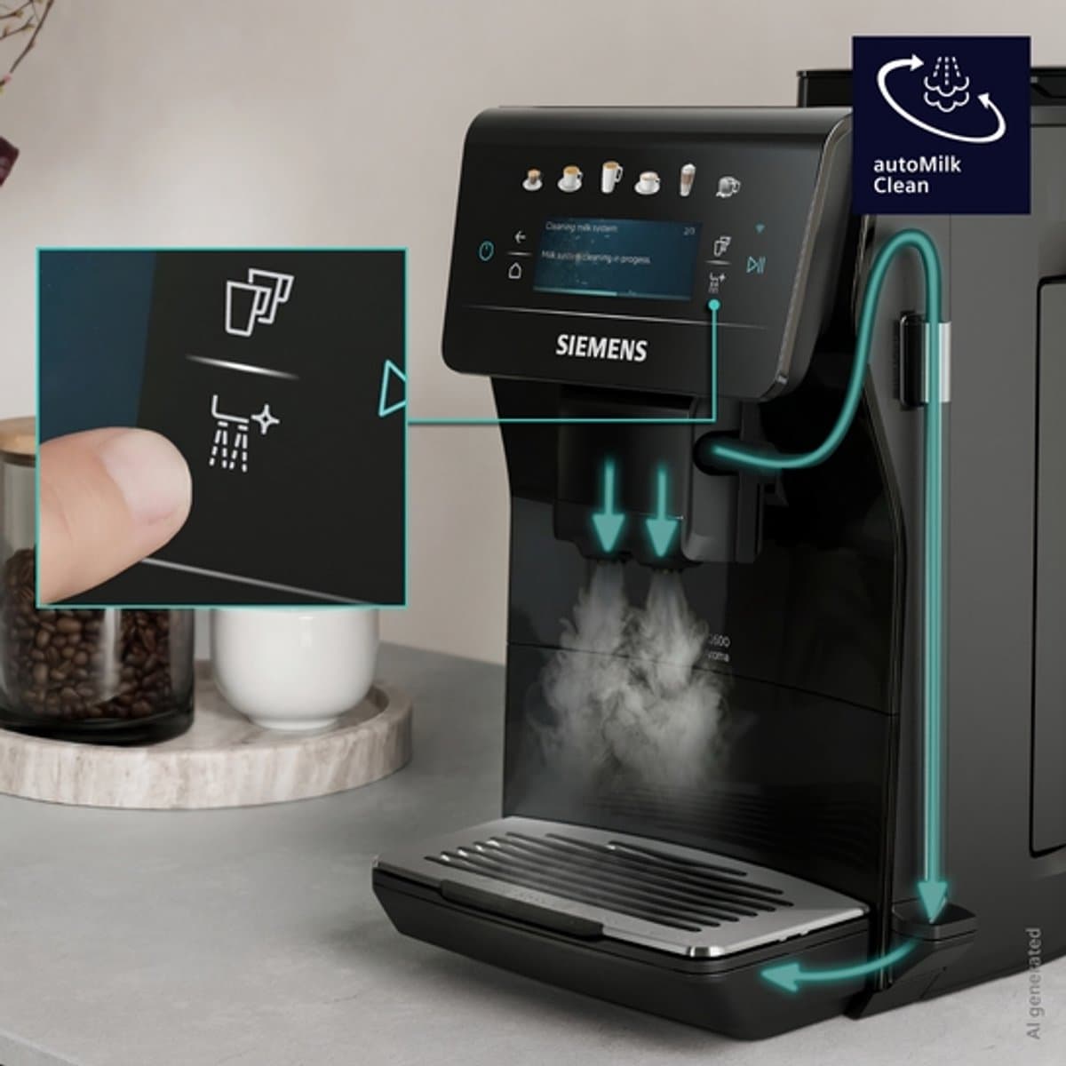 Espresso volautomaat EQ600 iAroma Piano-zwart TP601E09 — afbeelding 1