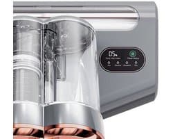 Dual-Cup Smart - Anti-Mite Cleaner Bedstofzuiger - 500W - 13KPa Zuigkracht - Huisstofmijt Sensor - UV-licht - Ultrasone Tech - 99,99% Mijtenverwijdering - Grijs