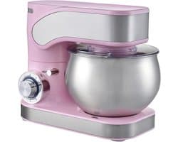 Keukenmachine - Mixer Deegmachine - Bakken en Koken - Krachtige 1600 Watt Motor - 65 Liter Kom - Roze