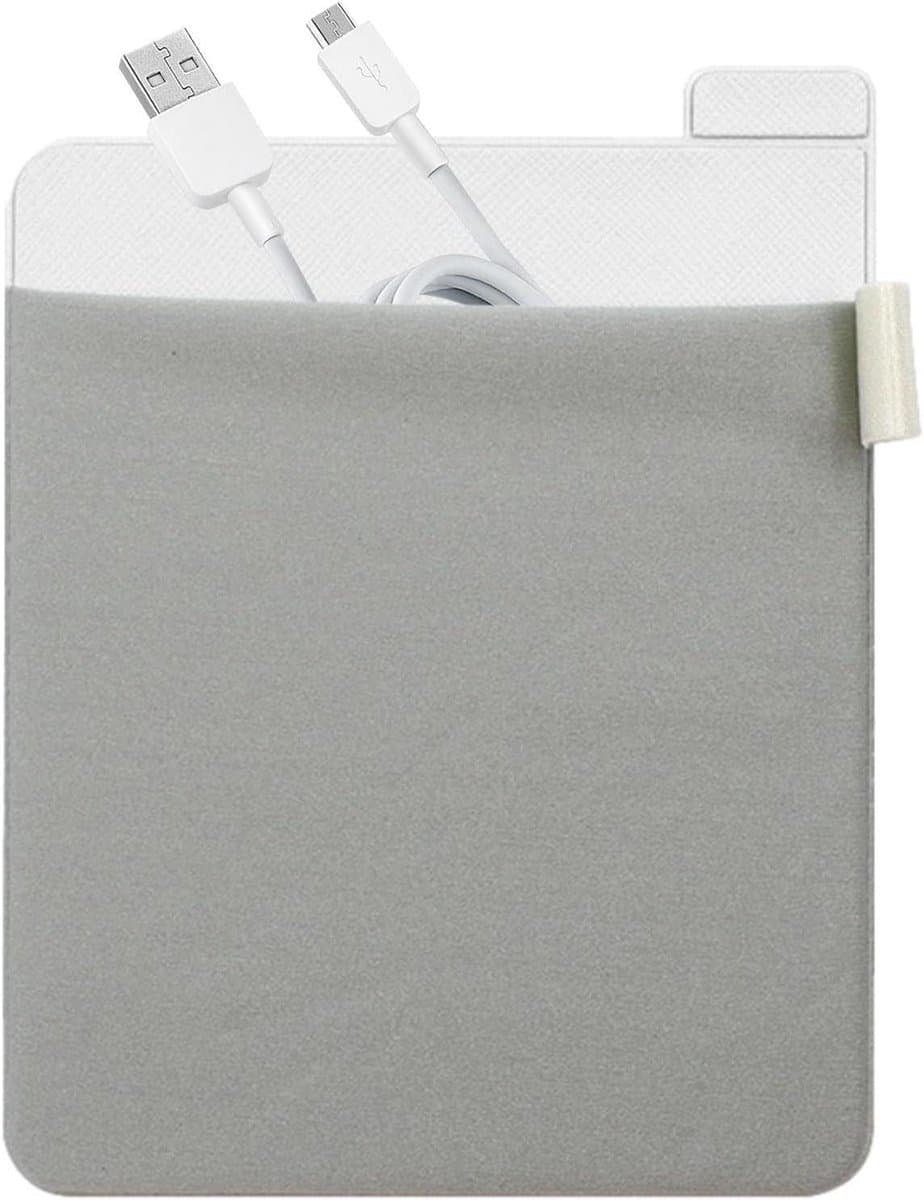 Harde schijf houder - Laptop tas - Extra opslag - Kleverige montage - 15 x 11.5 cm - Zwart — afbeelding 1