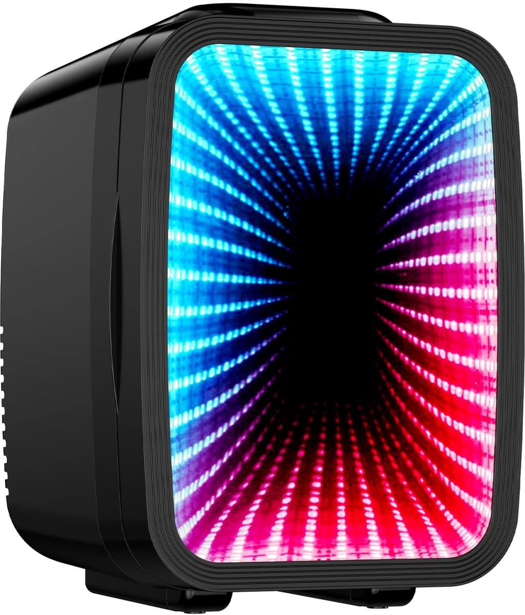 Geargalaxy Minikoelkast - Mini Fridge - Draagbare Koeler - Mini Koelbox - Kleine Koelkast - Mini Cooler - 4L - LED - Zwart — afbeelding 1