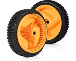 SnelShoppen - Pack van 2 Grasmaaier Wielen met Lagers, Universele Voorwielen 53 Tanden voor Diverse Grasmaaiers, Duurzaam en Betrouwbaar