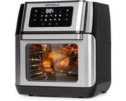 Heteluchtfriteuse - Airfryer XL - Gezond Frituren - 3D Verwarmingssysteem - 10 liter - Zilver