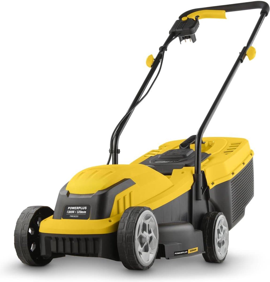 Powerplus elektrische grasmaaier POWEG62205 - 1300 W, 320 mm Ø grasmachine, tuintoestel, met grasopvangsysteem en achteruitworp — afbeelding 1