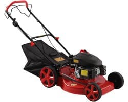 Benzine Grasmaaier - Gazonmaaier Tuinmachine - Gazon Onderhoud - Krachtige 5 pk Motor - 51 cm Maaibreedte - Zwart Rood