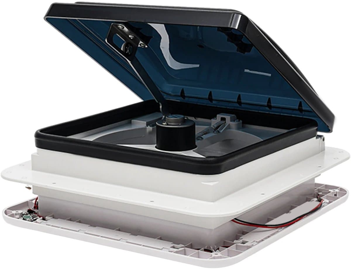 NordHaus Caravan Dakventilator 12V - RV Ventilator - Camper Dakraam Ventilator - Krachtige Luchtcirculatie - 280x280 mm Wit — afbeelding 1