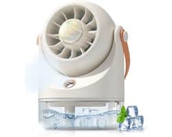 longziming -Draagbare Ventilator - Tafelventilator - Mistventilator - Waterkoeling Met Nevel - Verstelbare Luchtstroom - ABS Kunststof - Compact En Lichtgewicht - Ideaal Voor Reizen En Kantoor - 1 Stuk