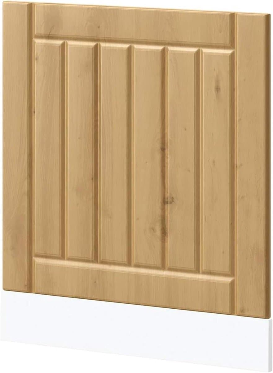 Vaatwasserpaneel - Afwasmachinefront - Keuken Integratie - Robuust Houtmateriaal - 60 x 15 x 67 cm - Eikenhout — afbeelding 1