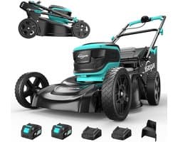 Accu grasmaaier tot 675 m² met 41 cm snijbreedte, 36V, borstelloos, 7-traps hoogteverstelling, inclusief mulchwig en 45L opvangzak