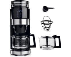 Koffiemachine met Bonen - Volautomatische Koffiemachine - Espressomachine - Koffiezetapparaat Bonen - 900 W - Zwart/Zilver