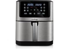 Grote luchtfriteuse met 8L capaciteit, 12 programma's en handmatige instelling, led-touch-display, vaatwasmachinebestendig