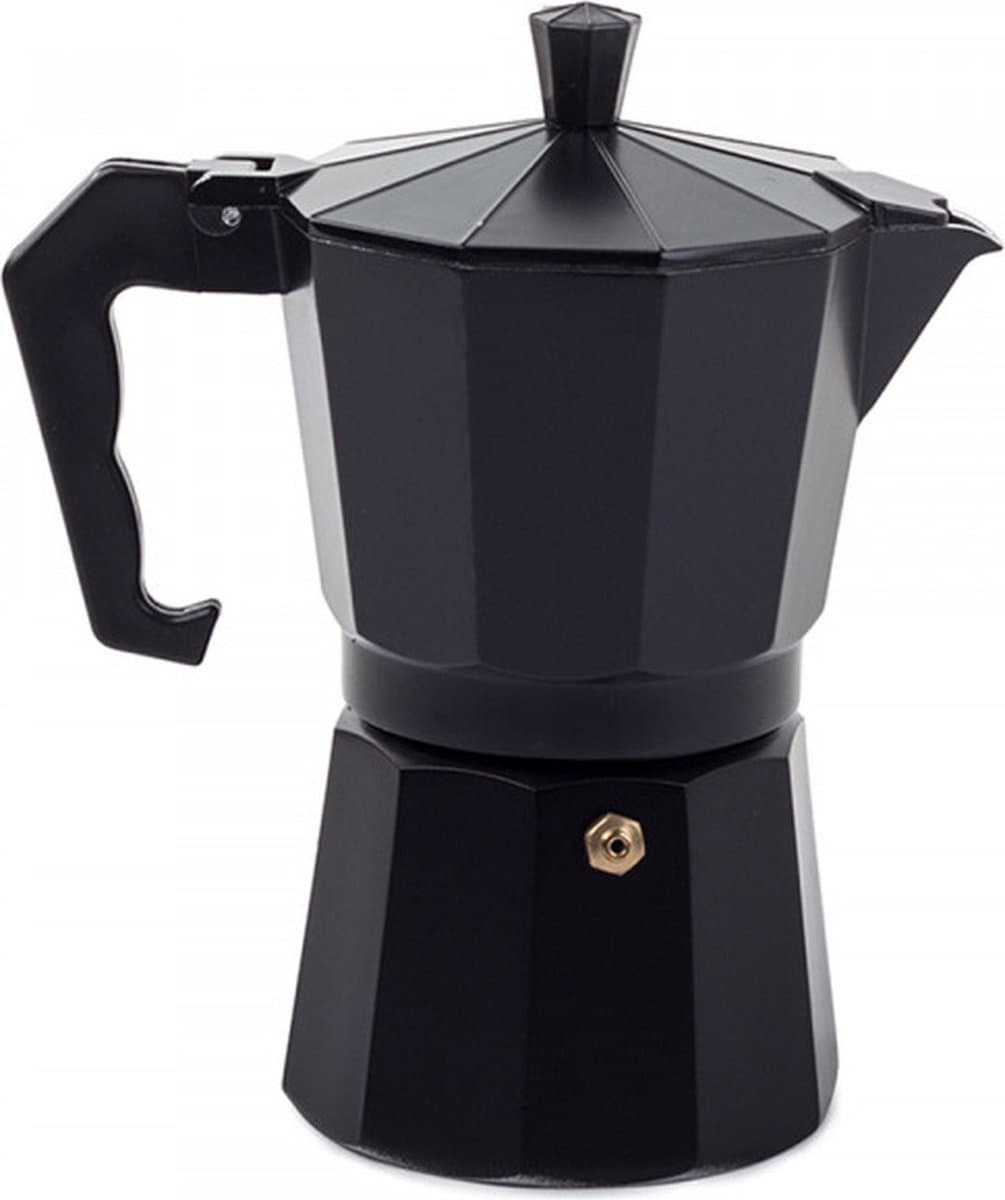 Moka-koffiezetter(niet voor inductie!) - Traditionele Italiaanse Koffiebereiding (1 tot 6 kopjes, 300 ml) / Cafetière Moka - Préparation Traditionnelle du Café Italien (1 à 6 tasses, 300 ml) — afbeelding 1