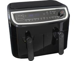 Gastronoma Dubbele Heteluchtfriteuse XL - 9L - 2 manden - 2400W Airfryer - 18290003 - Zwart