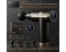Massage Gun – Massagepistool voor Diepe Weefselmassage – Elektrisch Spiermassage Apparaat met 6 Massagekoppen – Percussie Massage Gun voor Spieren, Sport en Ontspanning – Draagbare Handheld Spiermassager – Stil Massageapparaat