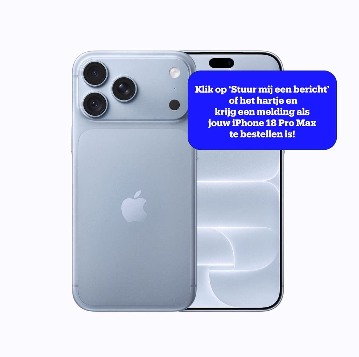 Apple iPhone 18 Pro Max - 256GB - Glacier — afbeelding 1