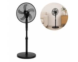 Kinzo Ventilator Staand - Ventilator - 3 Standen - Zwart