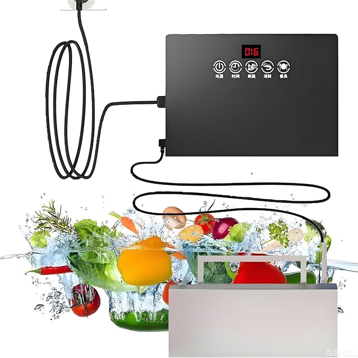 Compacte Vaatwasser - Aanrecht Vaatwasser - Vaat Snel Reinigen - Geen Installatie Nodig - 380W - Zilverwit — afbeelding 1