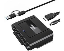Harde schijf adapter - Externe lezer - Bestanden overzetten - Dubbele interface - 2.5/3.5 inch - Zwart
