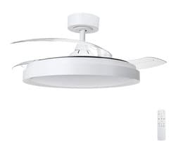 Led | Plafondventilator | LED Verlichting | Incl. Afstandbediening | 2700-6500K | Dimbaar | Ø106cm | Wit