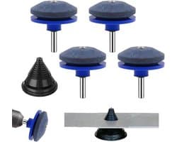 SnelShoppen - Lawn Mower Blunt Blade Sharpener voor Elektrische Handboor, Tuingereedschap, Hoogwaardige Corundum, Inclusief Mescompensator, Pack van 5