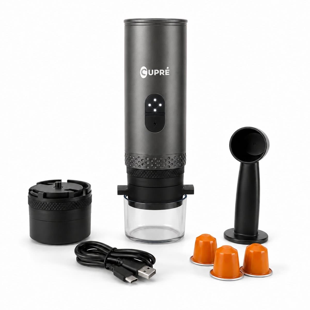 Cupré Draagbare Espressomachine - Capsules & Gemalen Koffie - 20 Bar — afbeelding 1