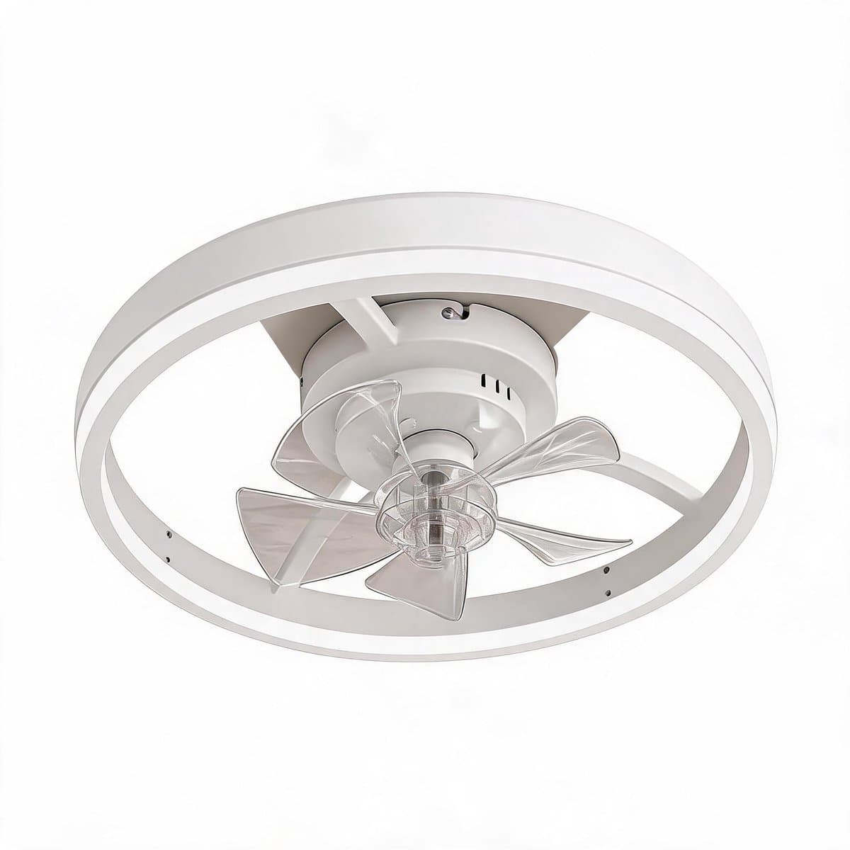 LED Plafondventilator met Afstandsbediening – Witte 20 inch Stille DC-motor Ventilator met Licht – 6 Snelheden – Dimbare Tri-color LED 36W – Zomer/Winter Functie – Inbouw Plafondventilator voor Slaapkamer & Woonkamer – 230V EU — afbeelding 1