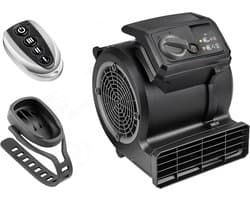 JCP® Ventilator - Vloerventilator - Grondventilator - Zwart - 33cm x 32cm x 27cm