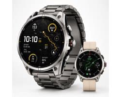 Royal Empire GPS Smartwatch Heren – 1.43" AMOLED – Belfunctie & App-meldingen – 5ATM Waterdicht – Hartslag, SpO2, Stappenteller – 200+ Sportmodi – RVS + TPU Band – Zilver