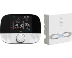 Draadloze Thermostaat - Verwarmingsthermostaat Slim - Energie Besparen - Nauwkeurige Temperatuurregeling - 2.4 GHz Wifi - Wit