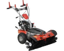 Professionele Benzine Veegmachine – 100 cm Werkbreedte – 4.7 PK Loncin Motor – 3 Versnellingen Vooruit & 1 Achteruit – 81 kg Radiaalveger / Sneeuwschuif Optie