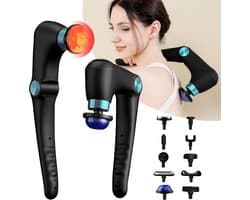 Opvouwbaar Warmte- En Koudmassagepistool - 9 Versnellingen 10 Koppen - Draadloze Handpercussiemassageapparaten - Rugmassageapparaat