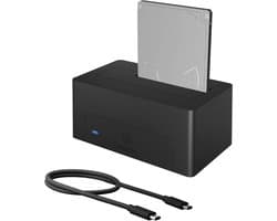 Harde Schijf Dockingstation - HDD SSD Station - Data Toegang - USB 3.1 Type-C - 25/35 inch - Zwart