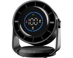 Slimme bureauventilator - USB tafelventilator - 100 snelheden - LED display - 105° verstelbare kop - stille koeling