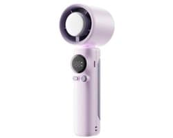 LISM-Draagbare handventilator met turbine en koelfunctie, oplaadbare persoonlijke ventilator met 3600 mAh-batterij, instelbare snelheid van 1 tot 100, ondersteunt opladen via USB-C.