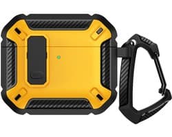 Mobigear Hoesje geschikt voor Apple AirPods 4 Hardcase Hoesje | Mobigear Armor Clip - Geel