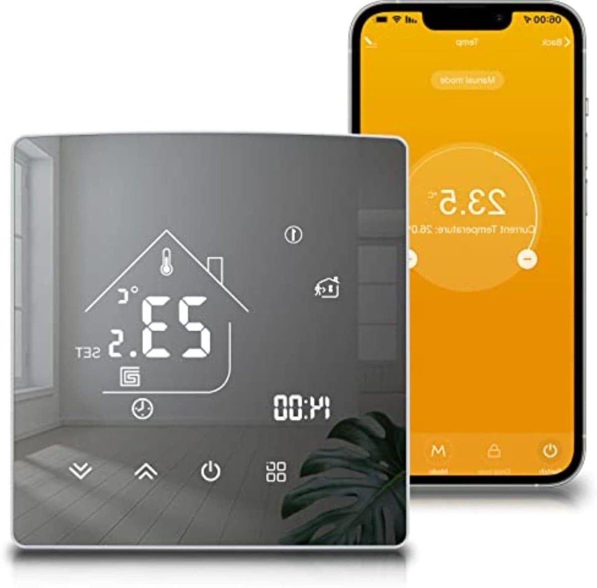 Slimme Thermostaat - Verwarmingsthermostaat Programmeerbaar - Energie Besparen - App en Spraakbediening - 10 x 10 x 5 cm - Wit — afbeelding 1