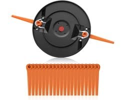 【Upgrade】Dubbelmesmesplaat Compatibel voor Gardena Artikel 9876, 9878, 14700, 14701, Grasmaaier Reservemesplaat Accessoires, 20 stuks Mesbladen