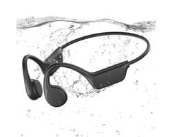 Namajunas - Bottransductie Open ear sporthoofdtelefoon - IPX8 Waterdicht Oortjes - 32 GB geheugen - Bone conduction headphone - Oordopjes draadloos - Sport Oordopjes - Zwart - voor sport, geschikt voor hardlopen, fietsen en zwemmen