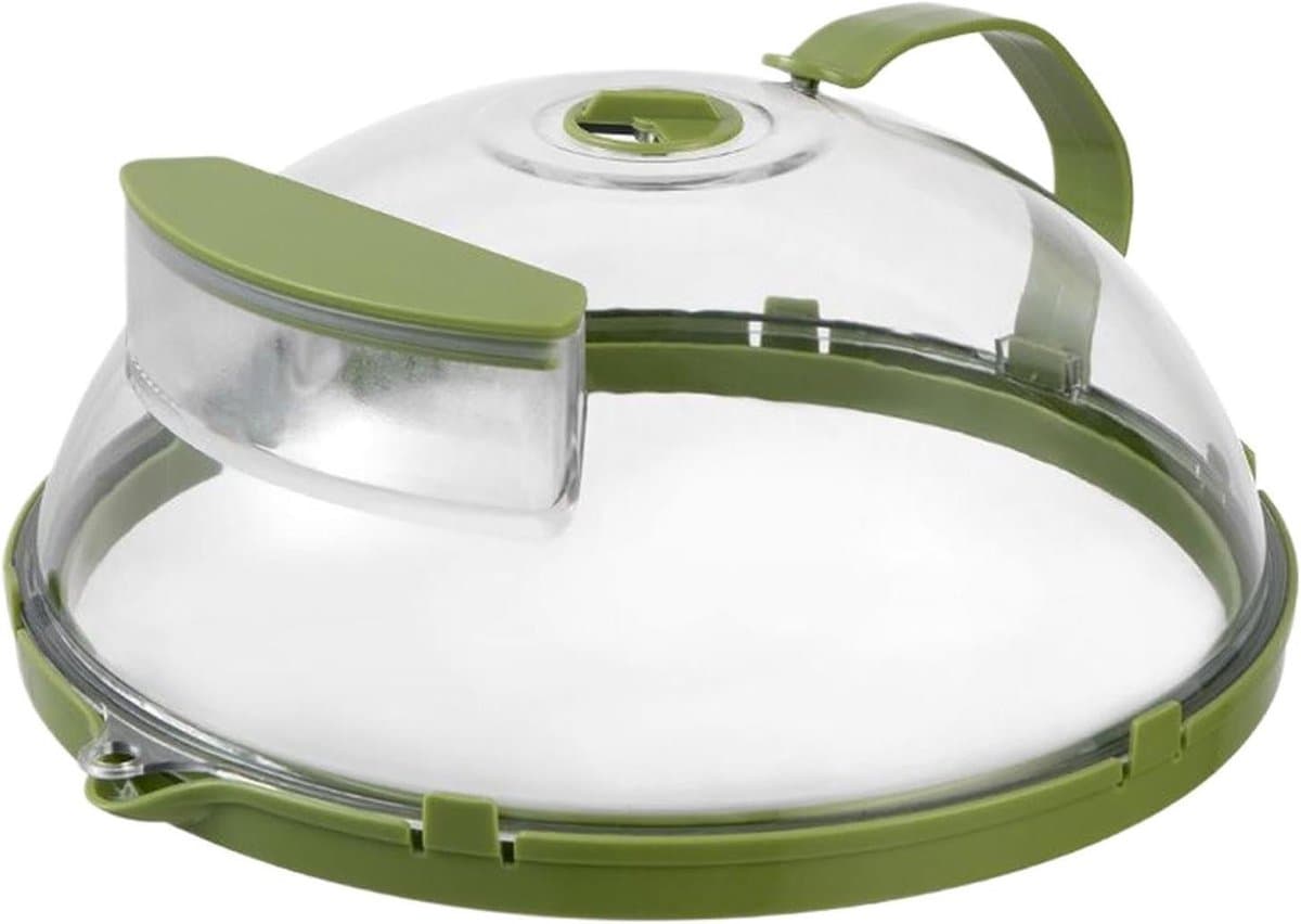 Magnetron Spatdeksel - Voedseldeksel Magnetron - Voedsel Opwarmen - Ingebouwd Vochtsysteem - 26 cm - Groen — afbeelding 1