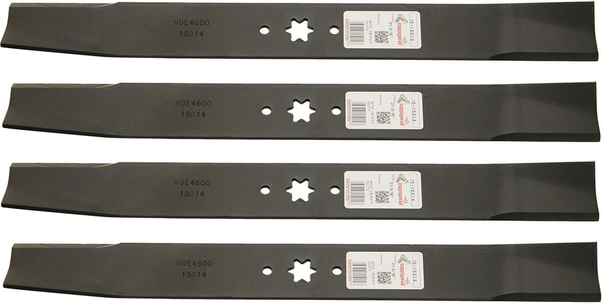 Grasmaaier messen - Reserveonderdelen set - Gazononderhoud - Set van vier - 21-3/16 inch - Zilver — afbeelding 1