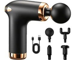 Massagepistool - Spierverlichter - Spierontspanning - Stil en Krachtig - 19 x 16 x 6 cm - Zwart