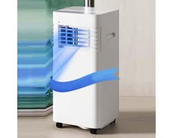 Mobiele airco - Draagbare airconditioner - 7000 BTU - koelt tot 28 vierkante meter - slimme airco met afstandsbediening - 3-in-1 koel- ontvochtigings- en ventilatorfunctie - 24-uurs timer en 120° zwenkfunctie