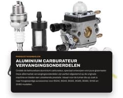 Carburateur Aftermarket Vervangingsonderdelen - Aluminium - Geschikt voor BG45/BG46/BG55/BG65/BG85/SH55/SH85 - Duurzaam - Eenvoudig te installeren - Betrouwbare prestaties - Grasmaaier Carburateur