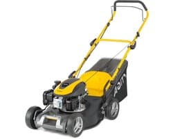 Benzine Grasmaaier - Gazonmaaier Duwen - Gazon Onderhouden - Opvouwbaar Handvat - 46 cm Maaibreedte - Geel