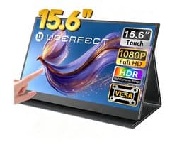VidaStore schermuitbreiding 15 inch - Extra laptop beeldscherm - Portable monitor - Touchscreen - Standaard/beschermflap - 15 inch